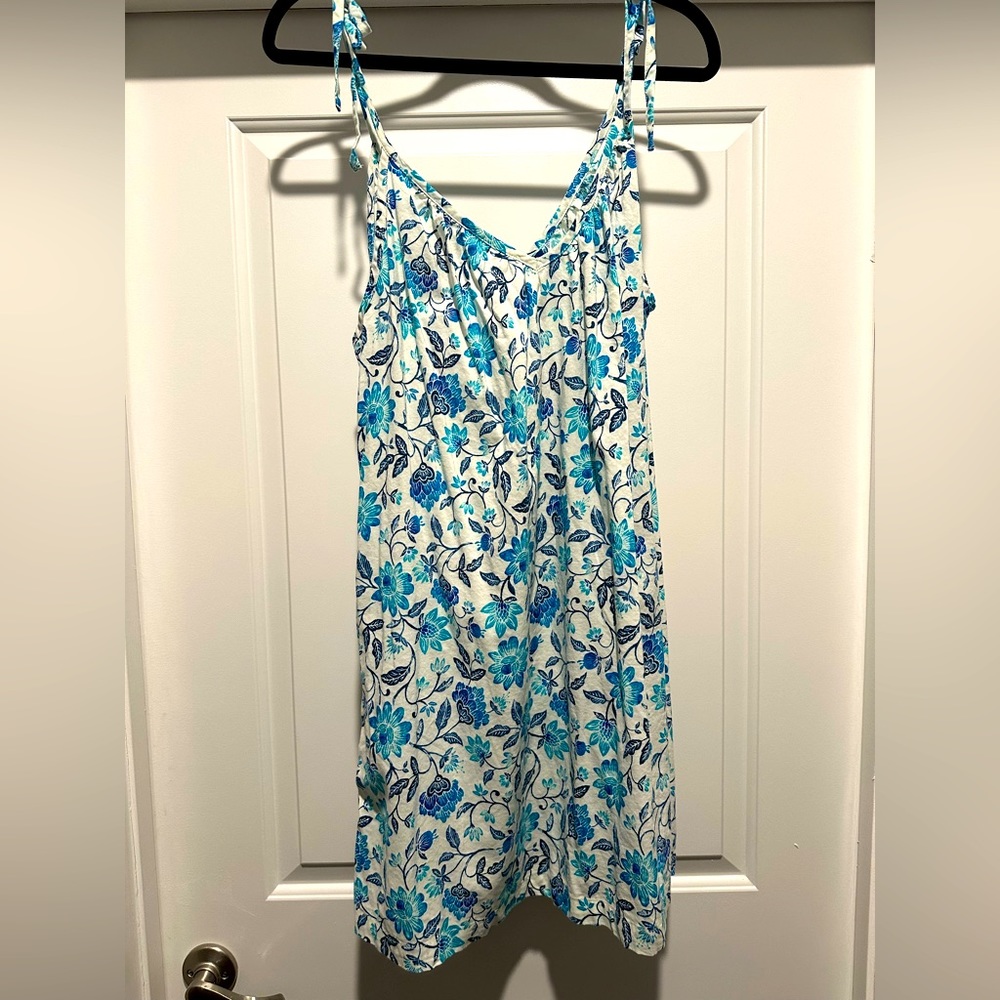 Blue floral dress